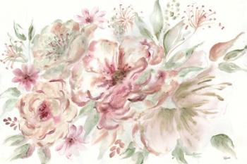 Rose Gold Floral Landscape | Obraz na stenu