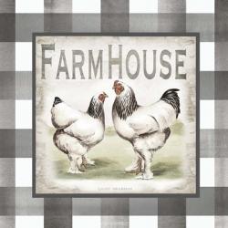 Buffalo Check Farm House Chickens Neutral I | Obraz na stenu