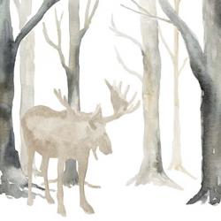 Winter Forest Moose | Obraz na stenu