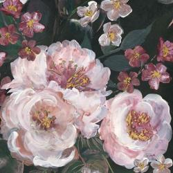 Romantic Moody Florals on Black II | Obraz na stenu