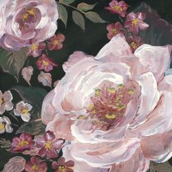 Romantic Moody Florals on Black III | Obraz na stenu