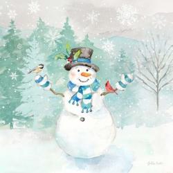 Let it Snow Blue Snowman I | Obraz na stenu