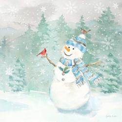 Let it Snow Blue Snowman II | Obraz na stenu