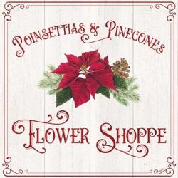 Vintage Christmas Signs III-Flower Shoppe | Obraz na stenu