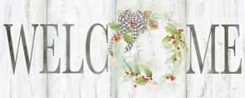 Holiday Gingham Wreath panel II | Obraz na stenu