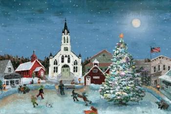 Christmas Scene-Moon | Obraz na stenu