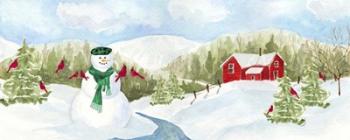 Snowman Christmas panel II | Obraz na stenu