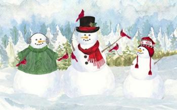 Snowman Christmas landscape | Obraz na stenu