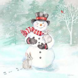 Let it Snow Blue Snowman VI | Obraz na stenu