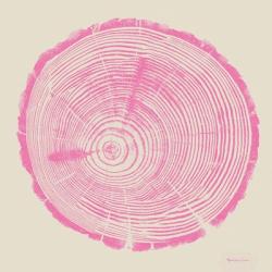 Tree Trunk pink on cream | Obraz na stenu