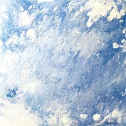 Earth Blues Abstract square | Obraz na stenu