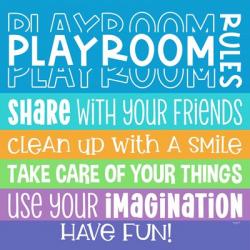 Playroom Rules I | Obraz na stenu