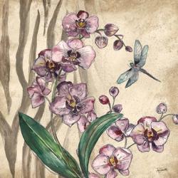 Boho Orchid & Dragonfly I | Obraz na stenu