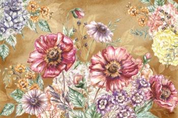Wildflower Medley Landscape on Rust | Obraz na stenu