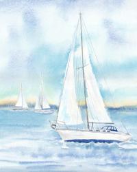 East Coast Lighthouse sailboat panel II | Obraz na stenu