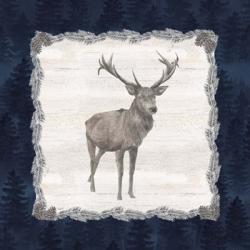 Blue Cliff Mountains II-Deer | Obraz na stenu