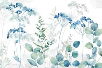 Botanical Landscape blue green | Obraz na stenu