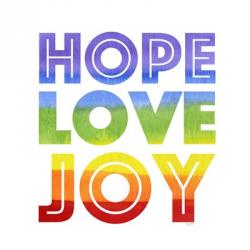 Rainbows VII-Hope Love Joy | Obraz na stenu