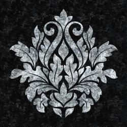 Textured Damask I on black | Obraz na stenu