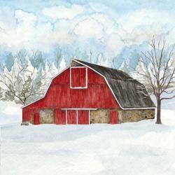 Winter Barn Quilt II | Obraz na stenu