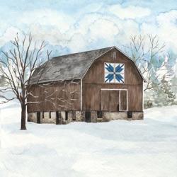 Winter Barn Quilt III | Obraz na stenu