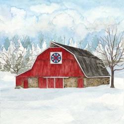 Winter Barn Quilt IV | Obraz na stenu