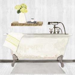 Farmhouse Bath I Gray & Yellow-Tub | Obraz na stenu