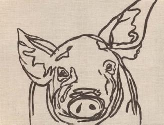 Farm Sketch Pig | Obraz na stenu