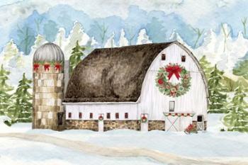 Christmas Barn Landscape II | Obraz na stenu