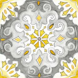 Jewel Medallion yellow gray I | Obraz na stenu