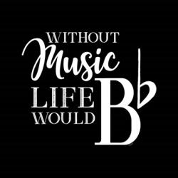 Moved by Music black V-Be Flat | Obraz na stenu