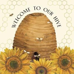 Honey Bees & Flowers Please III-Welcome | Obraz na stenu