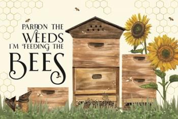 Honey Bees & Flowers Please landscape I-Pardon the Weeds | Obraz na stenu