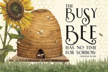 Honey Bees & Flowers Please landscape II-Busy Bee | Obraz na stenu