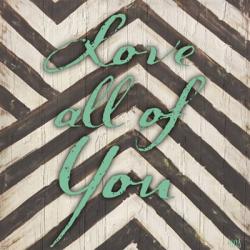 Chevron Sentiments Teal I | Obraz na stenu