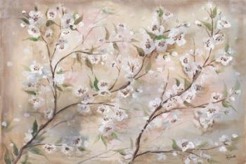 Cherry Blossoms Taupe Landscape | Obraz na stenu