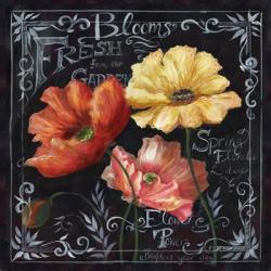Flowers in Bloom Chalkboard II | Obraz na stenu
