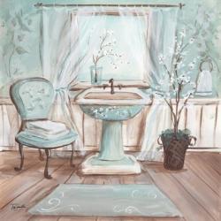 Aqua Blossom Bath I | Obraz na stenu
