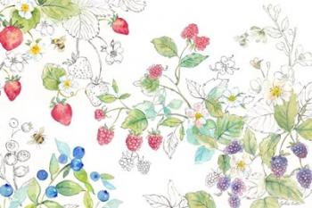 Berries and Bees I | Obraz na stenu