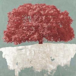 Red Tree on Aqua | Obraz na stenu