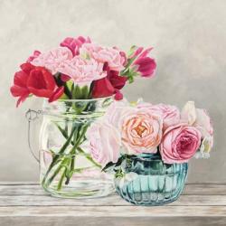 Fleurs et Vases Blanc I | Obraz na stenu