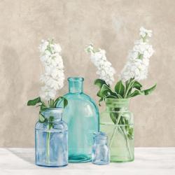 Floral Setting with Glass Vases II | Obraz na stenu