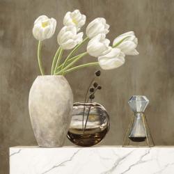 Floral Setting on White Marble I | Obraz na stenu