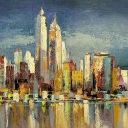 Manhattan Aqua (detail) | Obraz na stenu