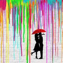 Romance in the Rain (detail) | Obraz na stenu
