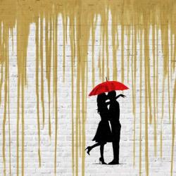 Romance in the Rain (Gold, detail) | Obraz na stenu