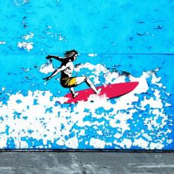 Off the Wall, Santa Cruz, CA (detail) | Obraz na stenu