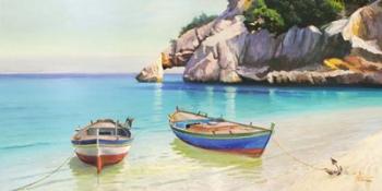 Barche Nella caletta, Sardegna (detail) | Obraz na stenu
