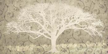 Tree on a Grey Brocade | Obraz na stenu