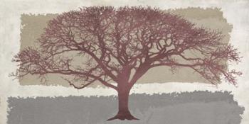 Burgundy Tree on abstract background | Obraz na stenu